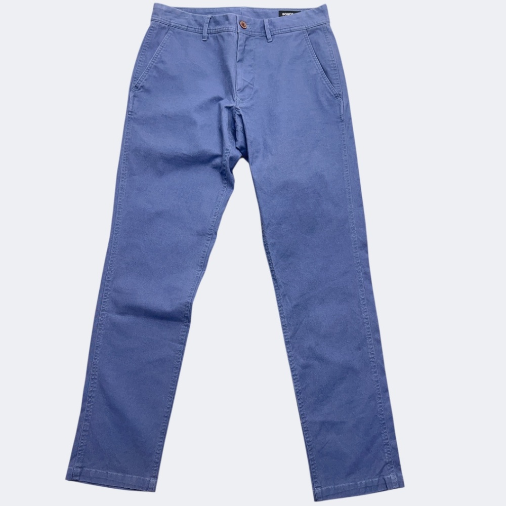 Bonobos Pants Mens 31x32 Blue Athletic Fit Stretch Organic Cotton Chino Washed